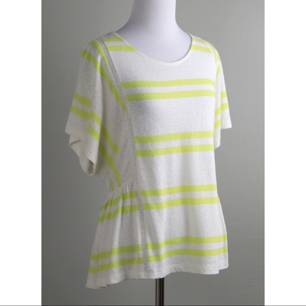 Anthropologie Postmark Linen Button Top